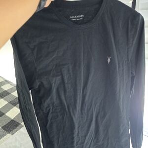 All Saints Jet Black Long Sleeve Tee
